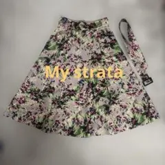 My strata フラワープリント フレアスカートのサムネイル