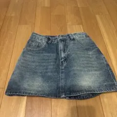 デニムミニスカート ベルトループ付き
