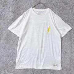 3583 チャオパニックティピー Tシャツ L 白 稲妻柄 ゆったり カジュアル