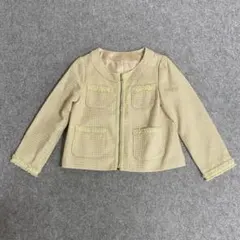 Y486 grove ノーカラージャケット M ベージュ