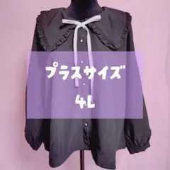 【美品】 ビッグカラーブラウス 4L