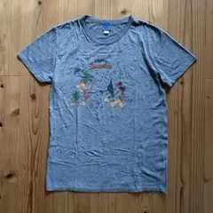 ディズニー ENJOY CAMPING プリントTシャツ Lサイズ 00s