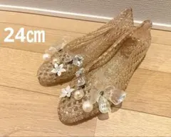 新品♡ジェリーシューズ　クリアサンダル　韓国　HeavenlyJelly 風のサムネイル