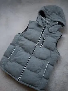 即決歓迎・送料無料《CREATE BAREFOOT》フード付 ダウンベスト M