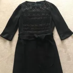 美品　レース　ワンピース　黒　M 卒業式　結婚式　クリスマス