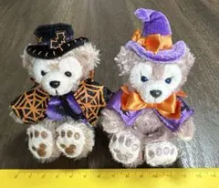 ディズニーハロウィン ぬいぐるみバッジ 2体セット ダッフィー、シェリーメイ