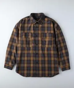 BACK NUMBER ビッグシルエットチェック柄CPOシャツ M