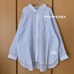 【新品】＊サマンサモスモス＊リネンミックス柄アソートレギュラーカラーシャツ