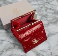 Vivienne Westwood 三つ折り財布 エナメル レッドゴールドラベル