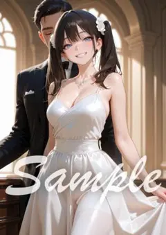 AI 美少女 オリジナル イラスト かわいい 美女 A4ポスター N00641