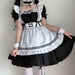 メイド服 コスプレ衣装 ブラック ホワイト　M サイズのサムネイル