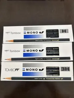 トンボ鉛筆 MONO H・2H・3H 鉛筆 3箱セットのサムネイル