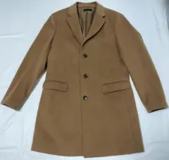 ユニクロ カシミヤ混チェスターコート 茶