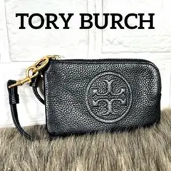 トリーバーチ　TORY BURCH フラグメントケース　財布　レザー　黒C473