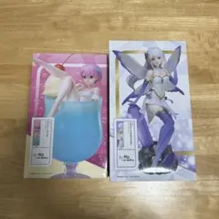 Re:ゼロ ラム エミリア フィギュア ラウンドワン 限定フィギュア リゼロ