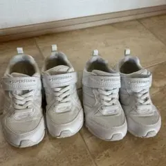 moonstar superstar 白キッズ　17.5 18.0 セット