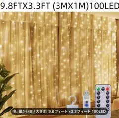 暖かい白 100LED ライト 9.8FT×3.3FT