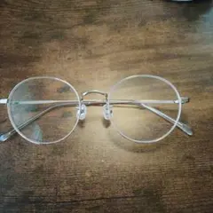 JINS FPC-23S-104 ホワイトゴールドラウンドメガネ