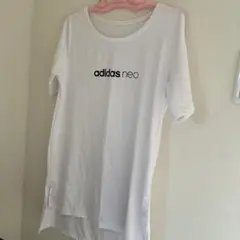 91【中古品】adidas neo 半袖Tシャツ ホワイト Lサイズのサムネイル