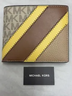 MICHAEL KORS ストライプ 二つ折り財布