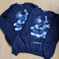 ディズニー　カルフォルニア　ペア　トレーナー