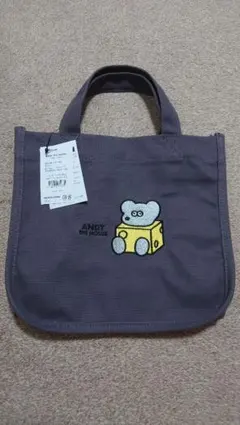 【新品　未使用】ANDY THE MOUSE トートバッグ グレー 刺繍のサムネイル