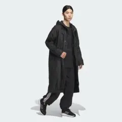 マストハブ スリーストライプス ルーズフィット ライニングロングコート