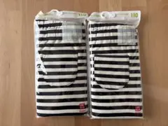 ユニクロ　UNIQLO 110サイズ ストライプ2枚　10分丈
