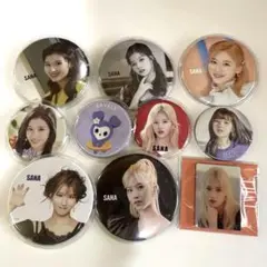 twice サナ　缶バッジ　フォトピンバッチ　10個セット