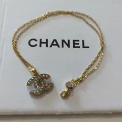 ヴィンテージCHANEL☆オーロラチャーム＆ネックレスチェーン