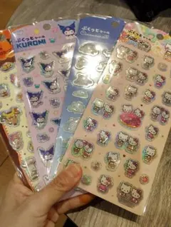 ぷくっと3Dシールセット Hello Kitty 他 5枚