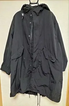 【UNIQLO U 】ポケッタブルモッズコート 黒 Ｌ