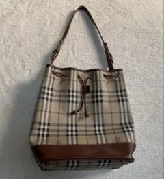 Burberry バーバリーオールドノバチェック　巾着バッグ