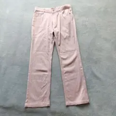 薄いピンク カジュアルパンツ ストレートレッグ