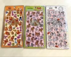 【新作】プチドロップステッカー　プーさん　バンビ　101匹わんちゃん