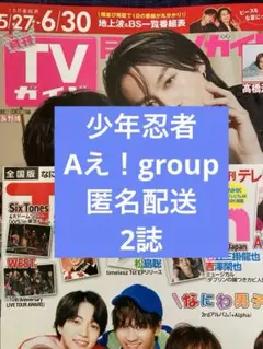 月刊テレビガイド  月刊TVfan7月号 切り抜き  少年忍者 Aえ！group