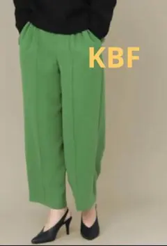 KBF ハイウエスト3タックパンツ　グリーンのサムネイル