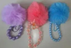 ファー付きキーホルダー