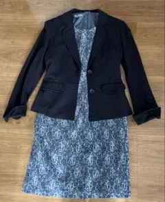 LAURA ASHLEY 七分袖 ひざ丈ワンピース　ジャケットの付き