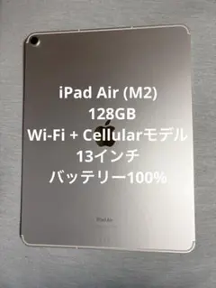 m*a様 iPad Air (M2) 128GB Wi-Fi+Cellular