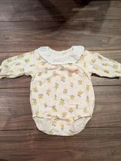 赤ちゃん本舗　花柄リボン付きロンパース 70