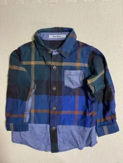 familiar 長袖シャツ 100cm チェック柄