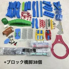 プラレール 豪華 セット 車両8種 レール 橋脚 トンネル 駅 分岐レール 他