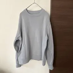 333. MUJI 無印　長袖トレーナー　アイスブルー スウェット　くすみブルー