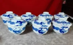 レトロ　蒸し茶碗　大