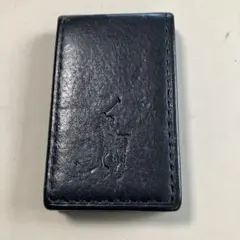 ラルフローレン　マネークリップ　レザー　ネイビー