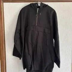 khakito 黒 ハーフジップ パーカー
