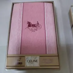 CELINE 】セリーヌ タオルケット ピンク マカダム刺繍140×190 - メルカリ