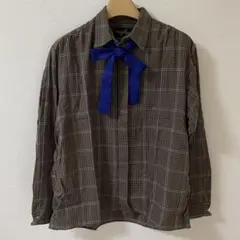 MILKBOY 新品未使用タグ付き ブラウン グレー チェック シャツ