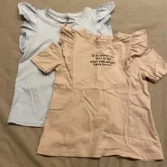 UNIQLO フリル付きノースリーブ 2枚セット 140